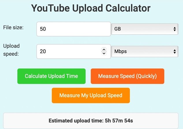How to Use This Video Upload Time Calculator