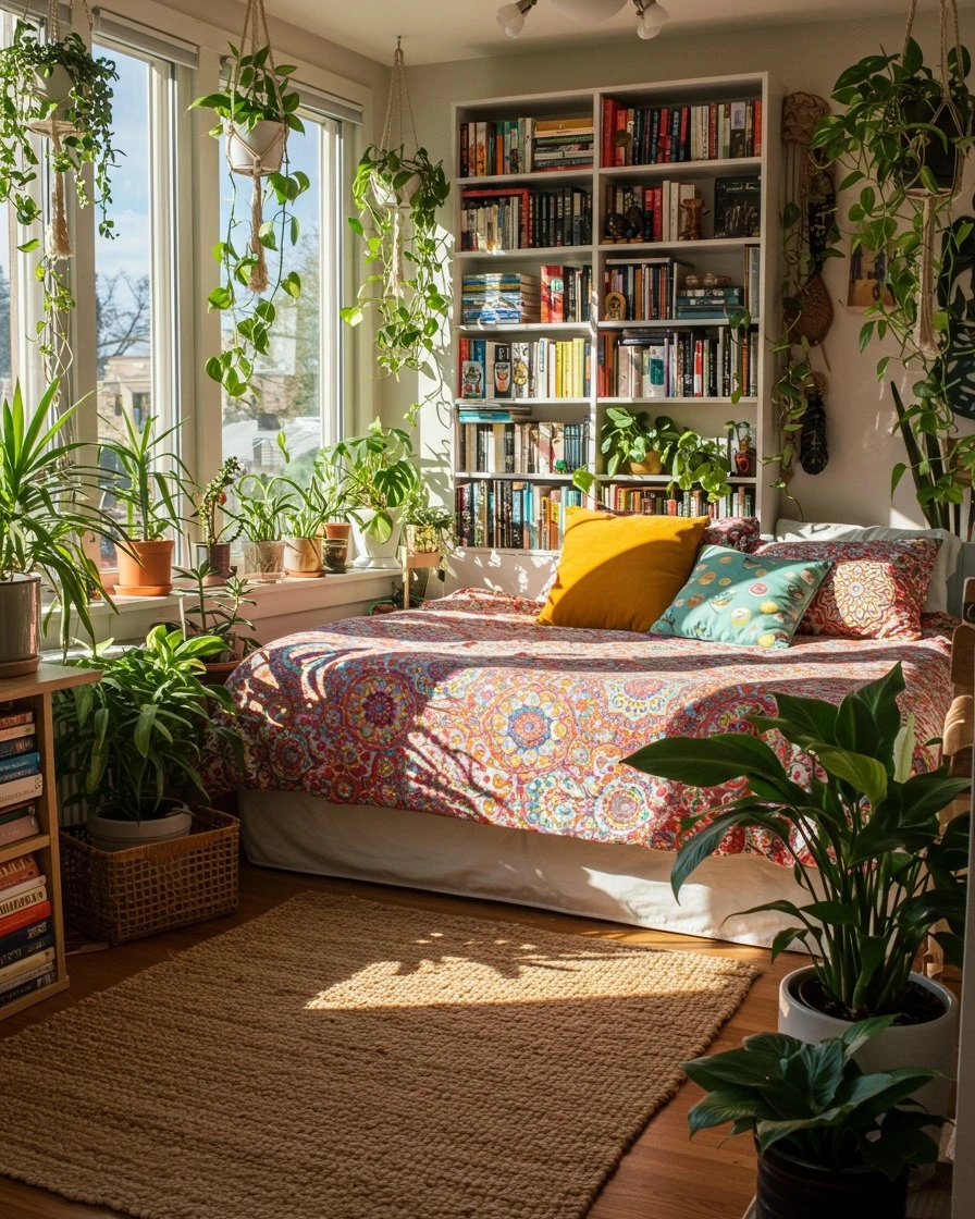 Cozy Small Bedroom Makeover Ideas: Indoor plant jungle