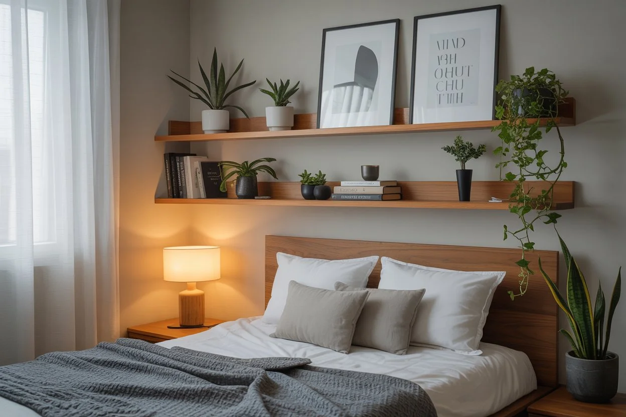 Go Vertical with Wall Shelves or Pegboards