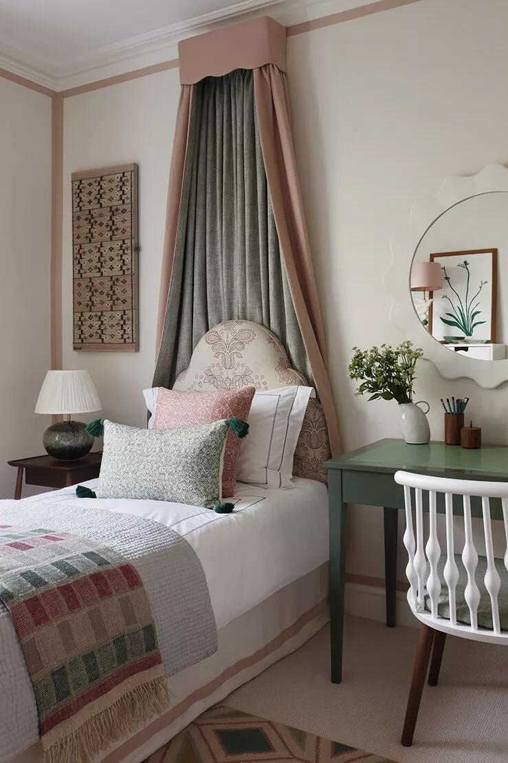 Minimalist Teen Bedrooms - Gentle Pink Canopy