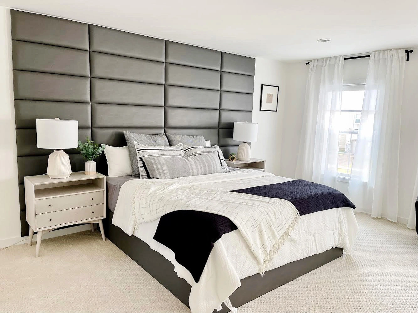 Modern Bedroom Ideas - Modern Padded Perfection grey wall
