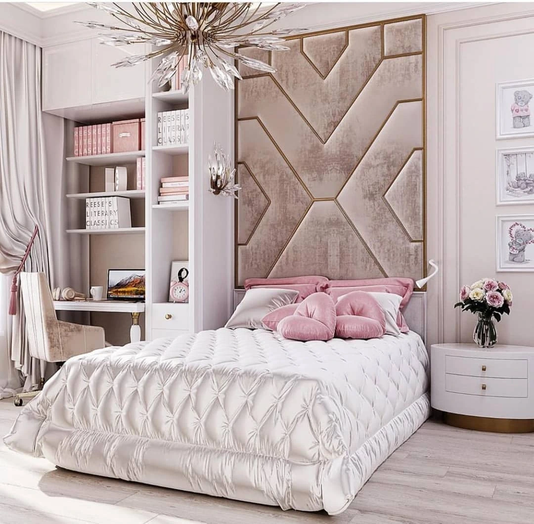 Modern Bedroom Ideas - Sweet Chic Sanctuary pink gold