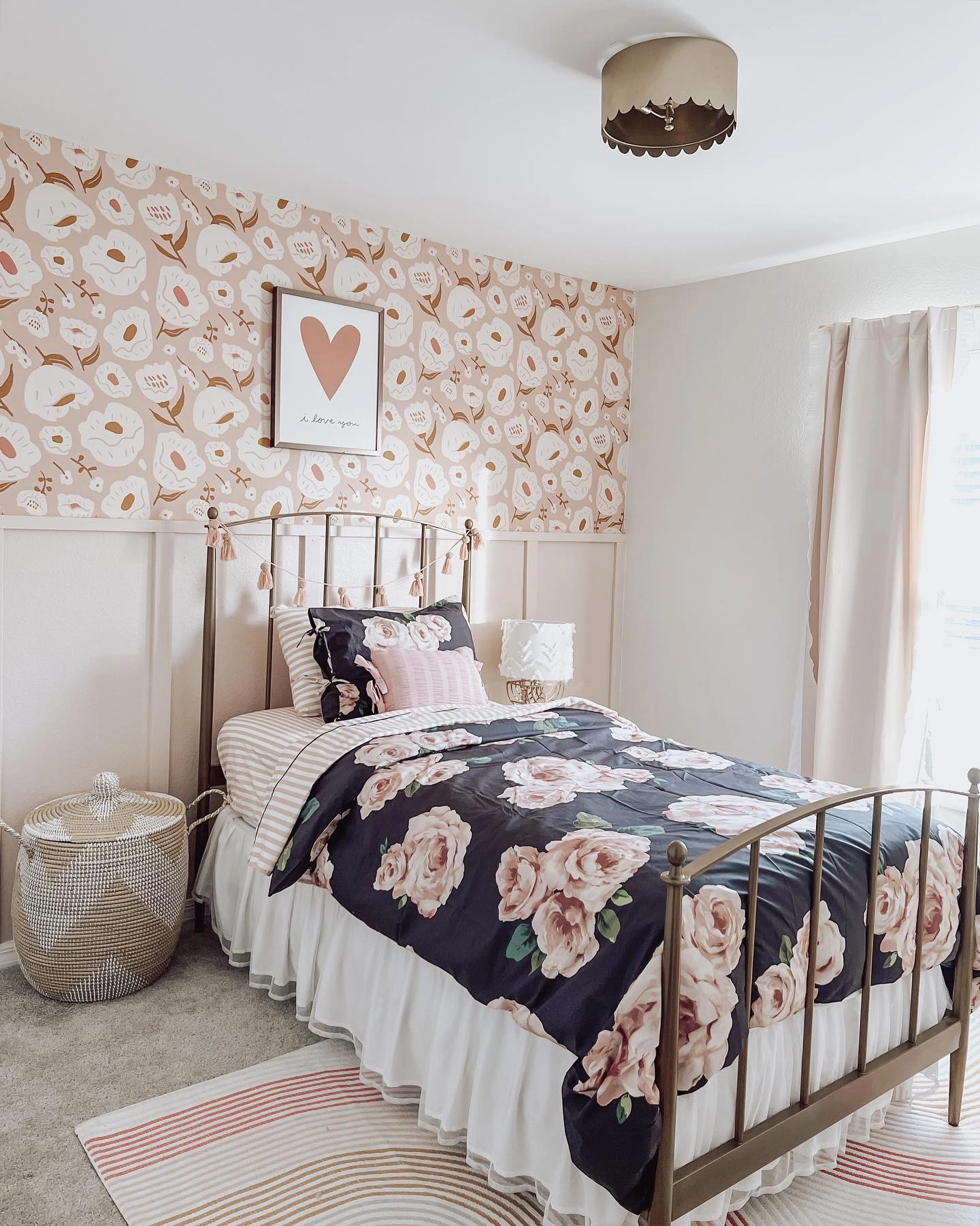 Modern Bedroom Ideas - Floral Whimsy patterned wallpaper
