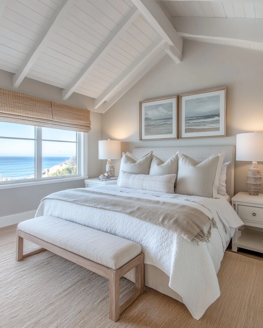 Modern Bedroom Ideas - Coastal Calm bright airy ocean