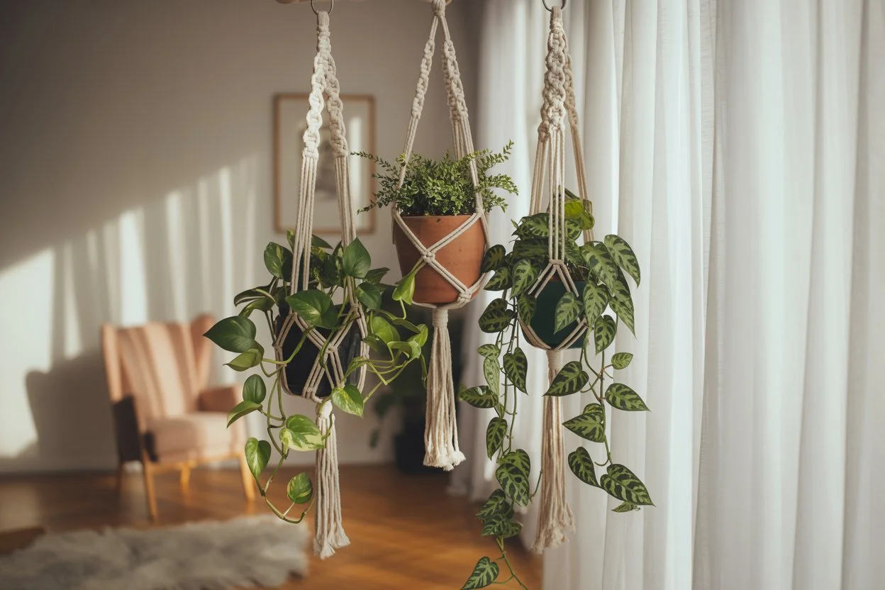Add a Pop of Green with Hanging Plants