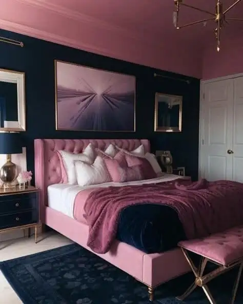 Simple Bedroom Ideas for Couples - Bold & Romantic Hues.
