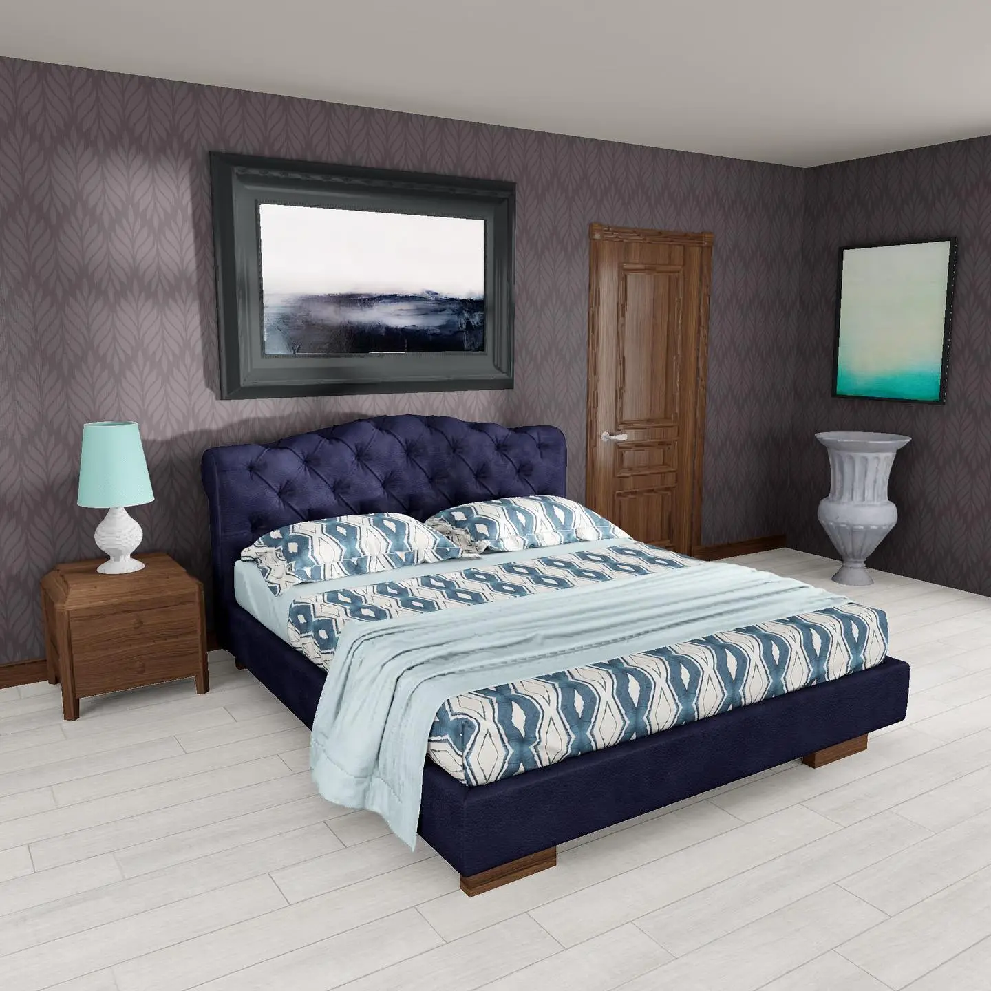 Simple Bedroom Ideas for Couples - Monochrome Boho Chic.