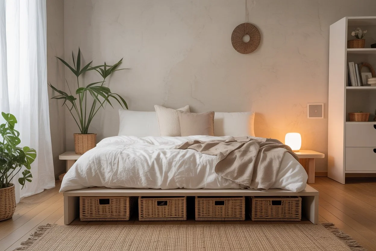 Elevated Beds with Storage Underneath
