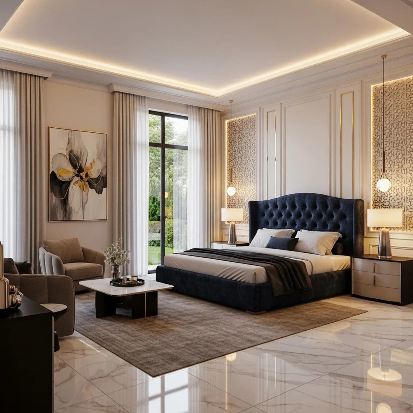 Modern Bedroom Ideas Contemporary - coastal, ocean view, natural.