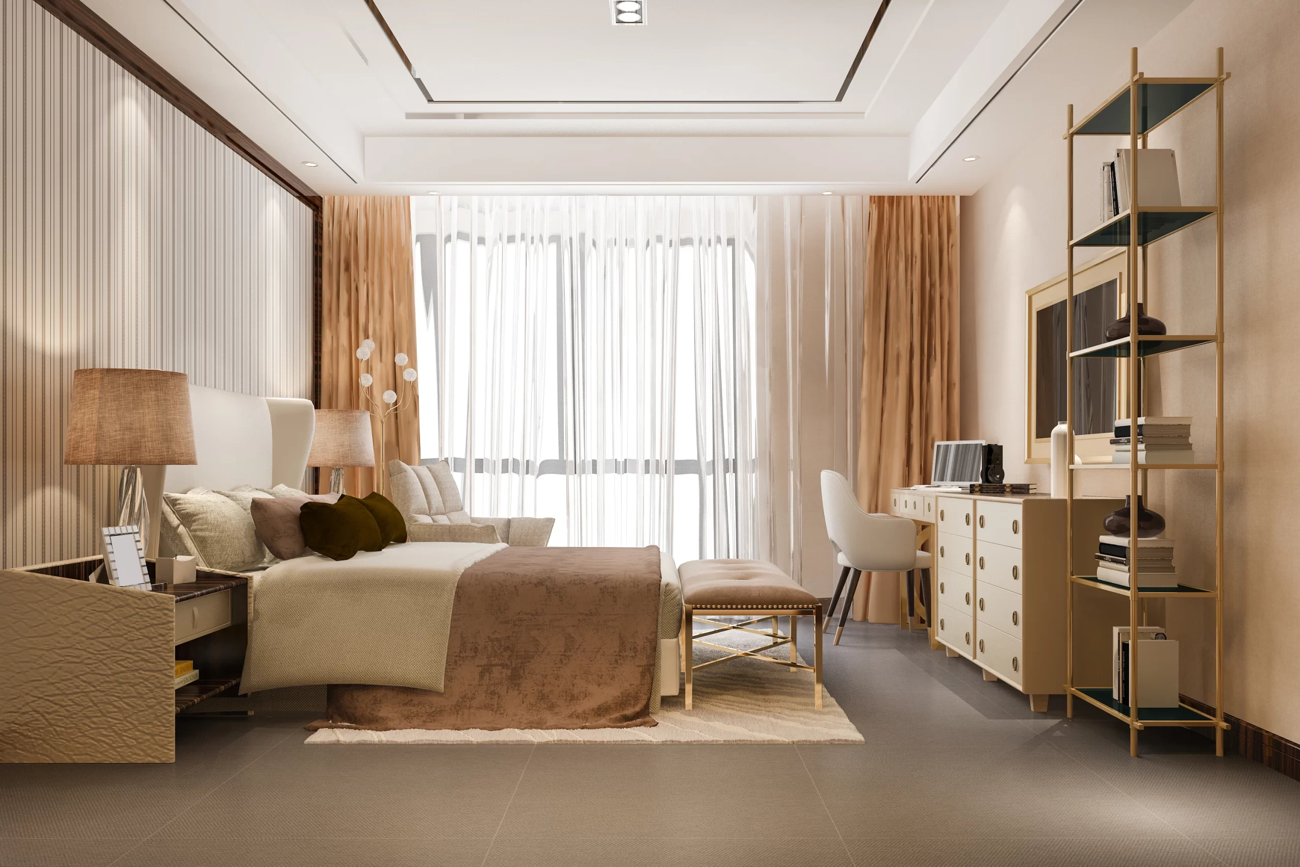 Golden Glamour Retreat Luxurious Bloxburg Bedroom Design