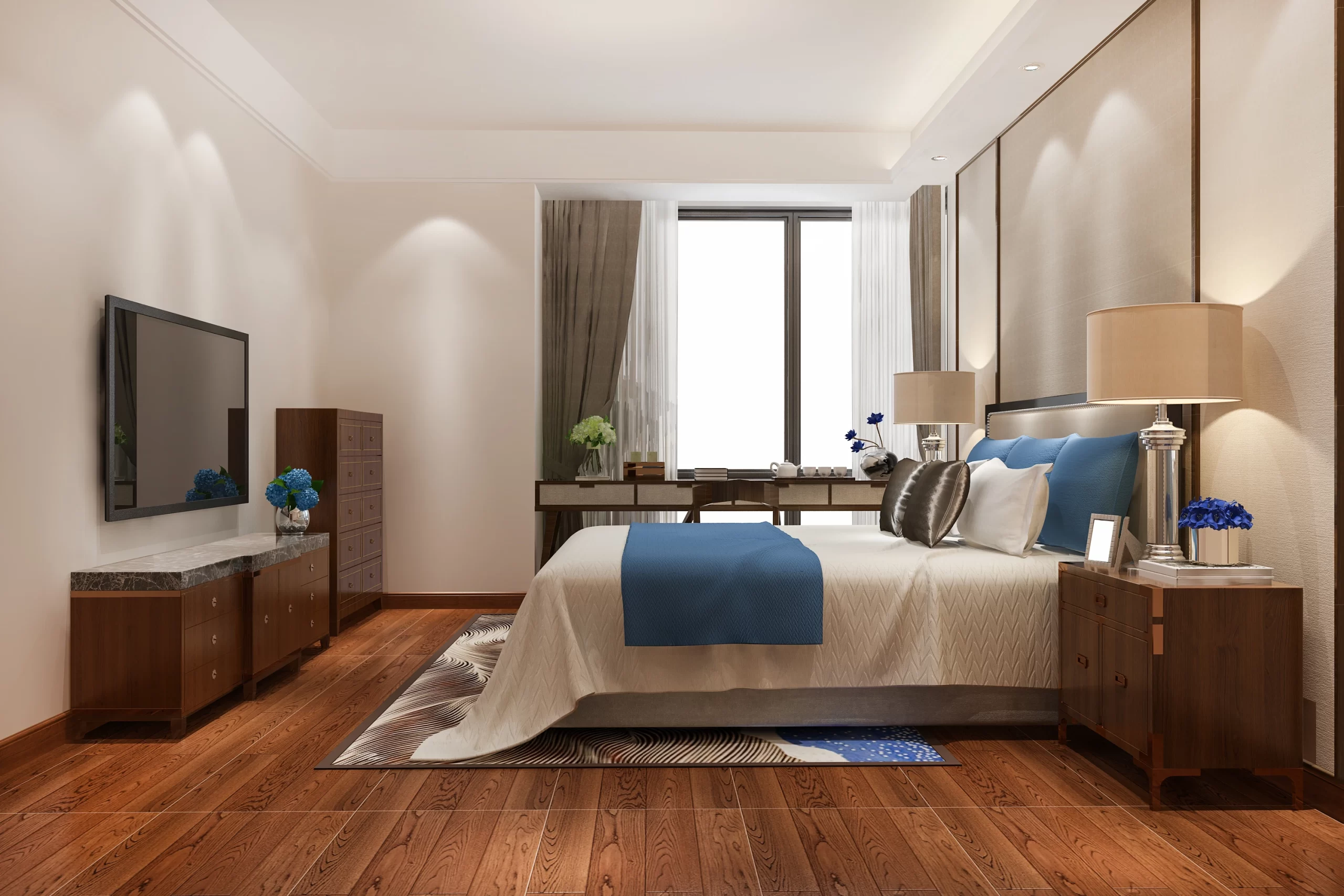 Serene Blue & Wood Haven Calm Bloxburg Room Design