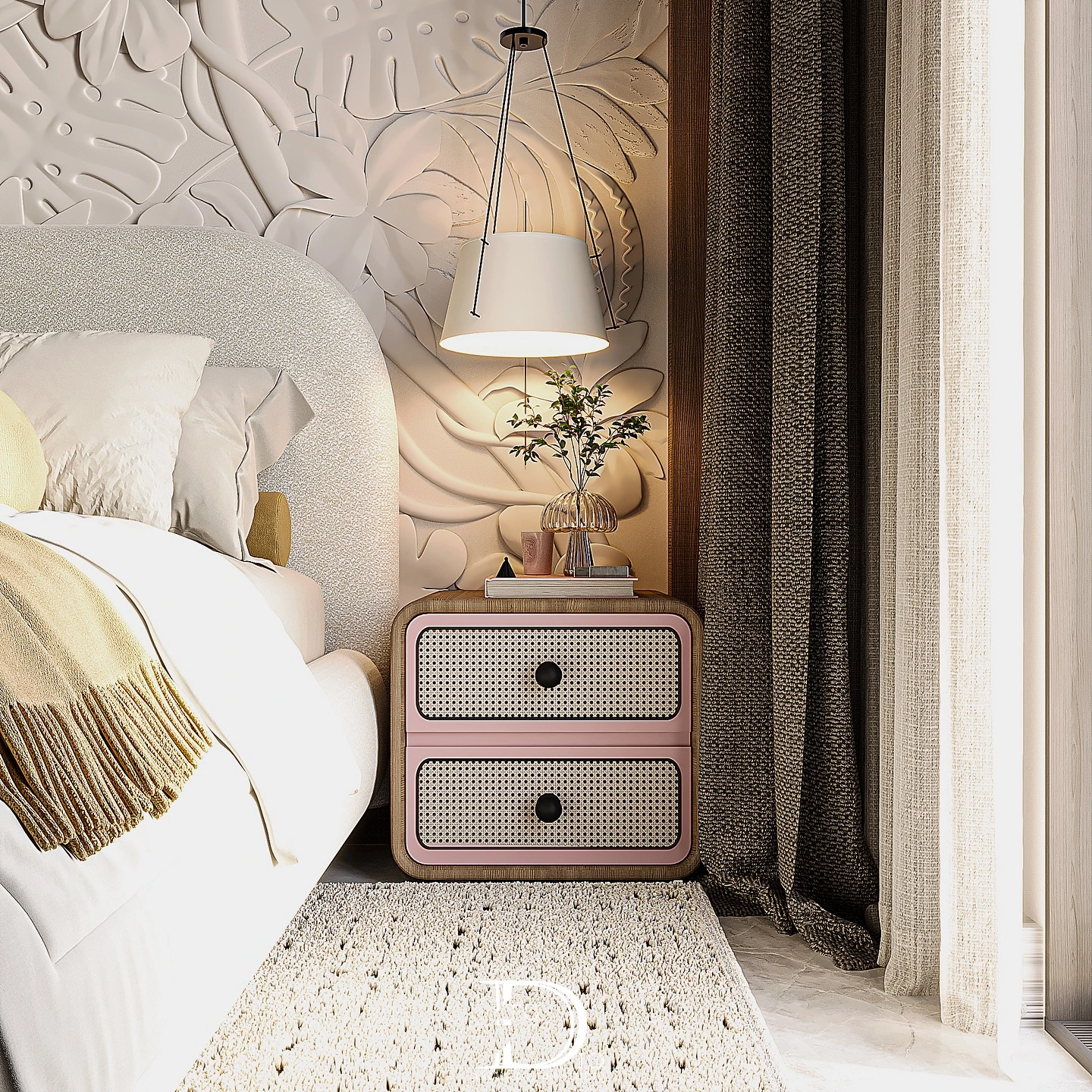 Boho Bedroom Ideas for Teens: A modern room with a wall panel.