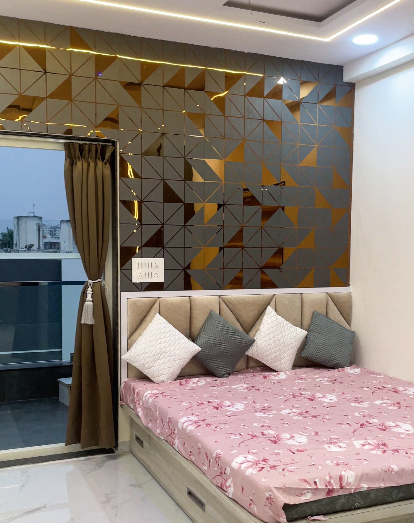 Statement wall bedroom