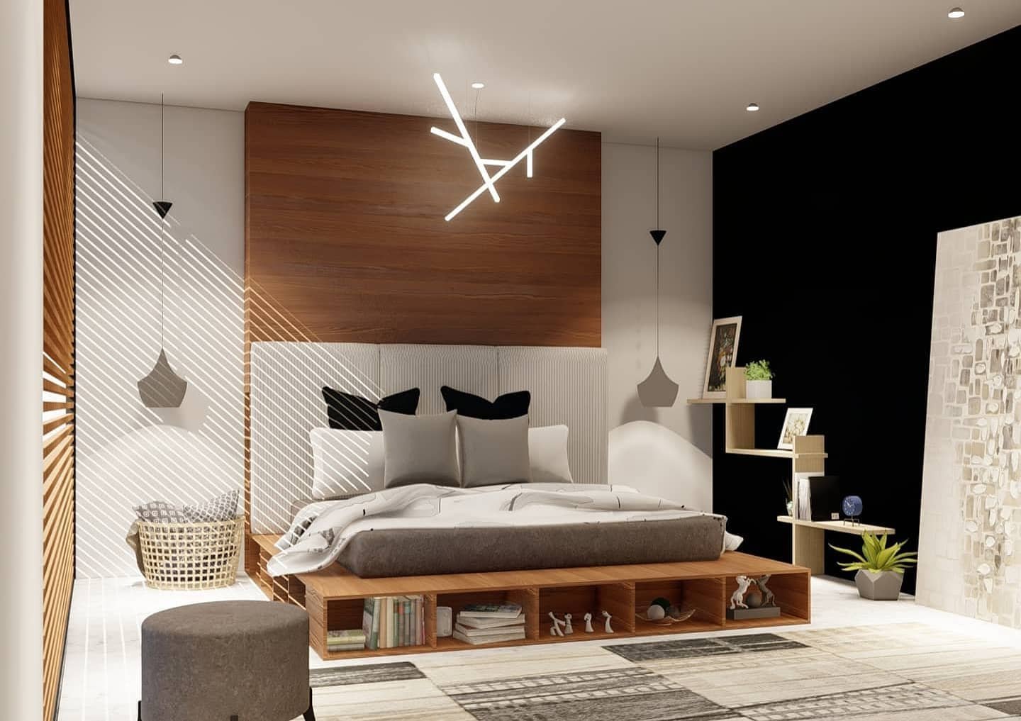 Platform bed storage