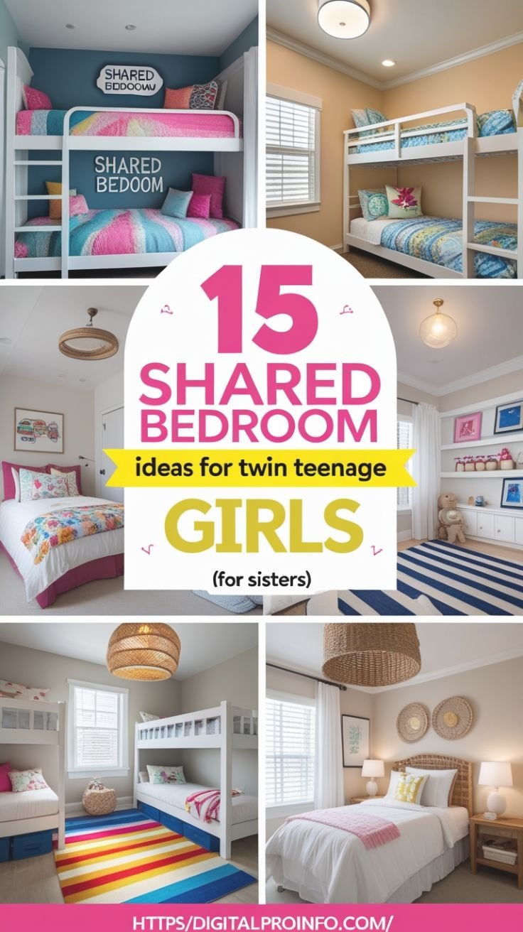 Shared Bedroom Ideas for Twin Teenage Girls
