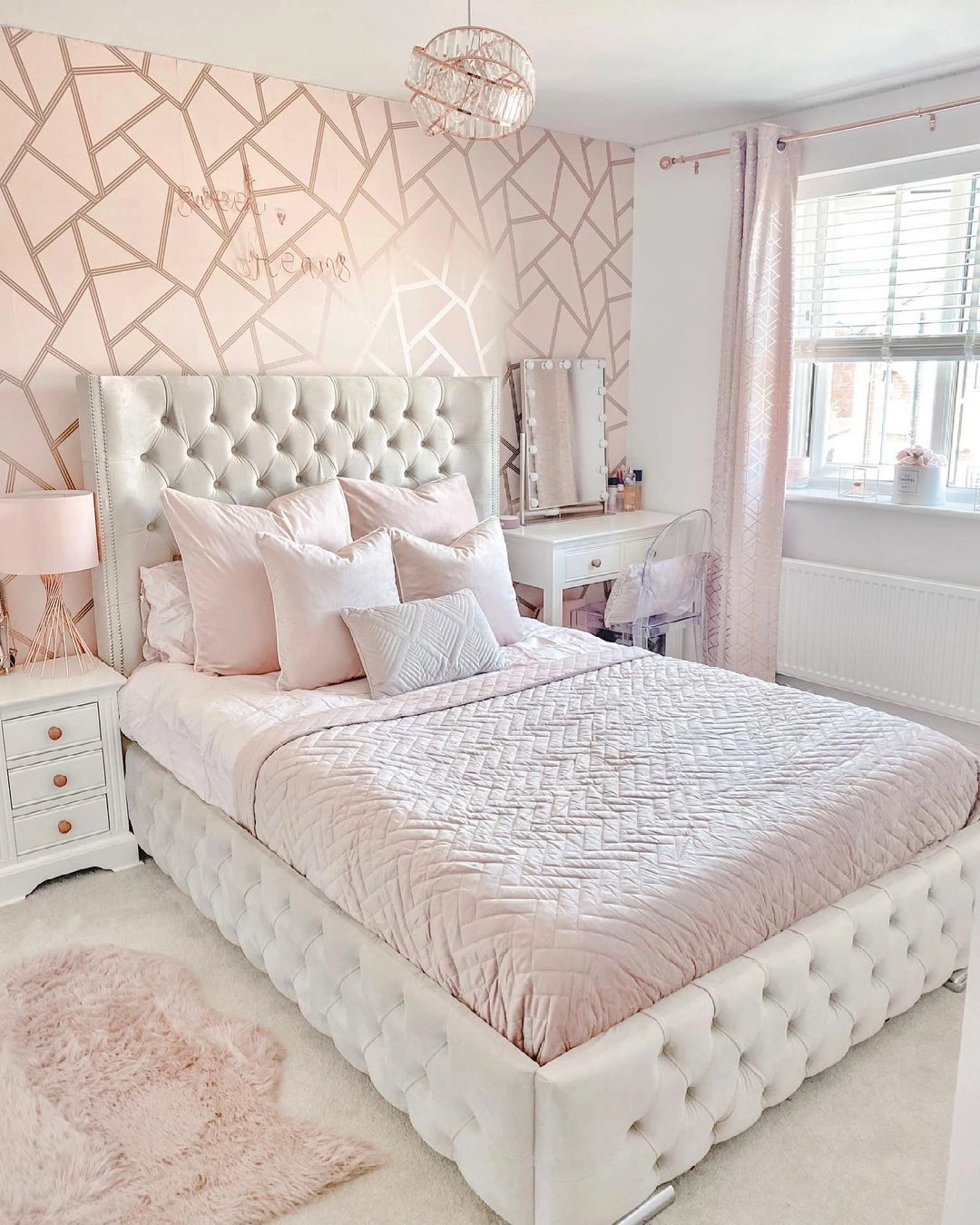 Industrial bedroom with brick wall