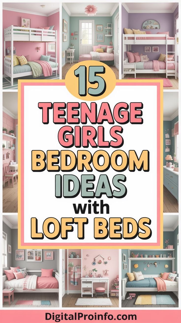 Teenage Girls Bedroom Ideas with Loft Beds