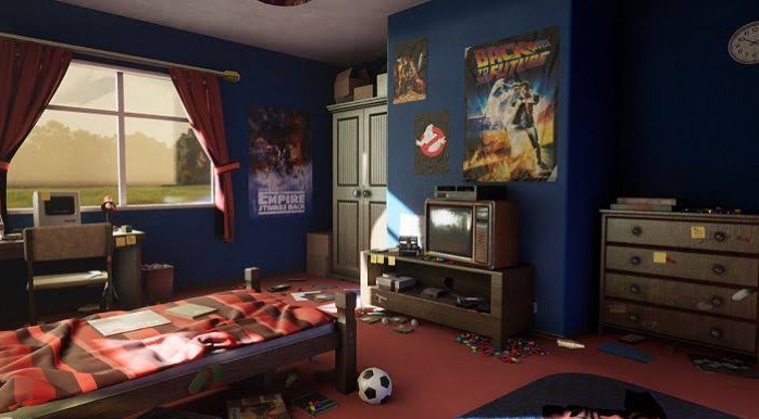 Movie-themed 90s bedroom  