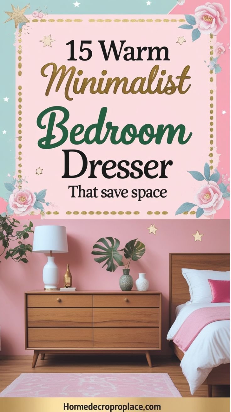 Warm Minimalist Bedroom Dresser