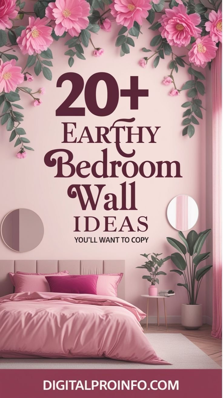 Earthy Pink Bedroom Wall Ideas