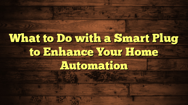 What to Do with a Smart Plug to Enhance Your Home Automation