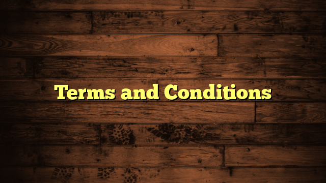 Terms and Conditions 1 Terms and Conditions