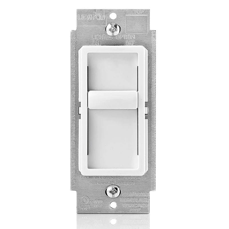 10 Best Dimmer Switches for LED Lights Worth Buying 9 Leviton SureSlide Dimmer Switch for Dimmable LED and Halogen Bulbs, 6672-1LW, White