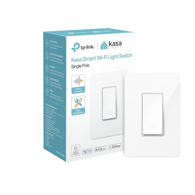 10 Best Smart Switches for Home Assistant: Buyer's Guide 5 Kasa Smart Light Switch HS200, Single Pole, Neutral Wire Required for Home Automation