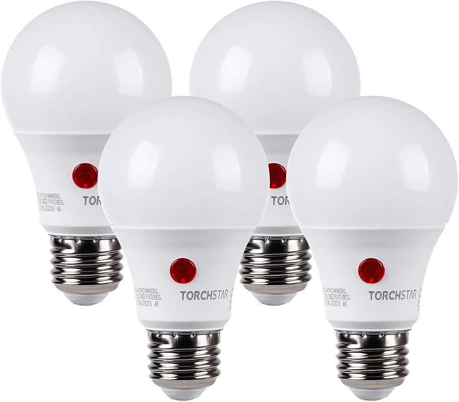 10 Best Light Bulbs for Outdoor Fixtures Worth Buying 6 TORCHSTAR 4-Pack Dusk to Dawn LED Light Bulb Outdoor, A19, 5000K for Automatic Lighting Solutions