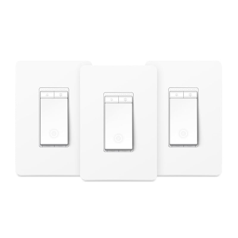 10 Best Smart Switch for Google Home: Buyer's Guide 7 Kasa Smart Dimmer Switch HS220P3, Single Pole Design, Requires Neutral Wire for Installation