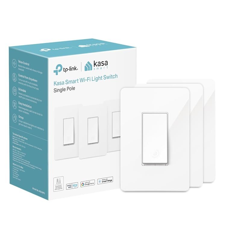 10 Best Smart Switch for Home Assistant Worth Buying 6 Kasa Smart Light Switch HS200P3, Single Pole, Requires Neutral Wire, User-Friendly Design, High-Quality