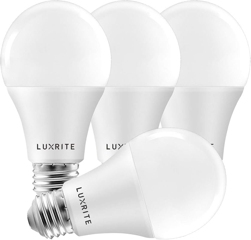 10 Best LED Bulbs for Outdoor Fixtures: Buyer's Guide 6 LUXRITE A19 LED Light Bulbs 100W Equivalent, 5000K Bright White, Energy Efficient (4 Pack)