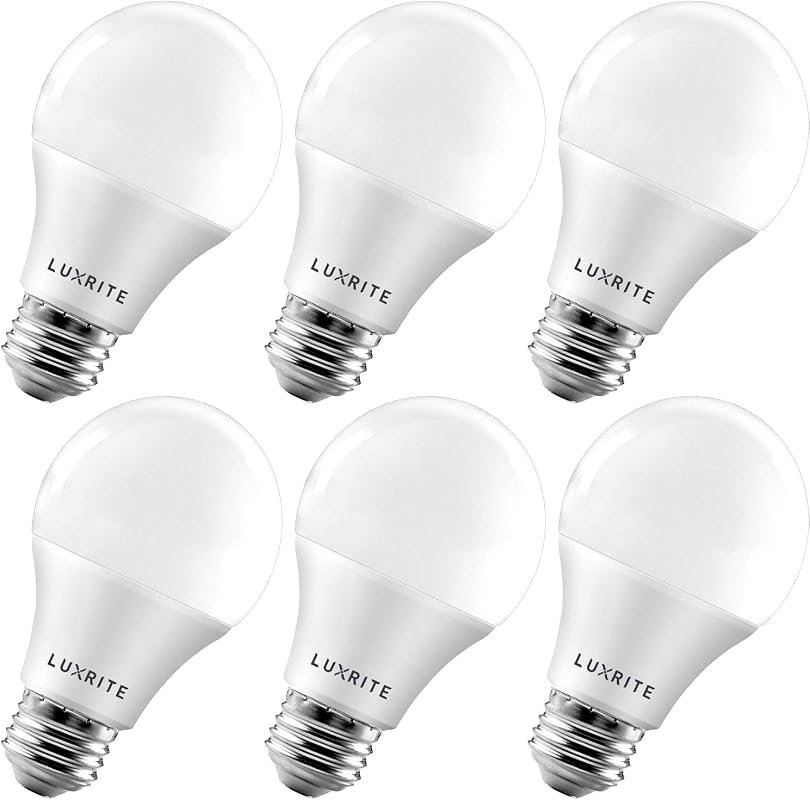 10 Best Light Bulbs for Outdoor Fixtures Worth Buying 7 LUXRITE A19 LED Light Bulb 60W Equivalent, 800LM, 3000K Soft White for Versatile Home Lighting (6 Pack)