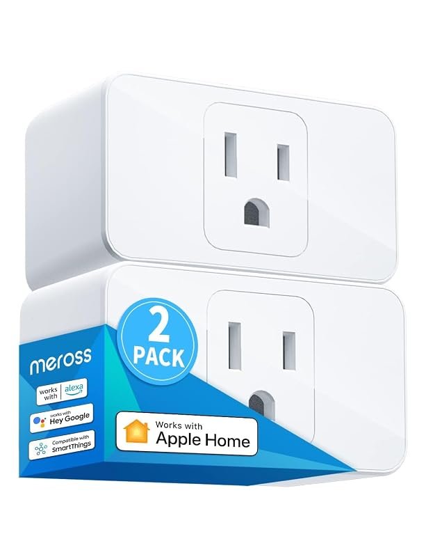 10 Best Smart Plug for Homekit to Buy: Top Picks Compared 9 meross Smart Plug 15A, Voice & APP Control, Convenient 2 Pack for Apple HomeKit Compatibility