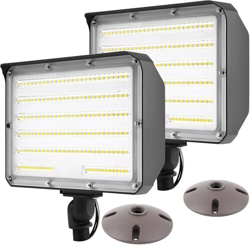 10 Best Outdoor LED Flood Light Fixtures Worth Buying 7 100W Dusk to Dawn Outdoor Flood Light, 14000LM, ETL Certified, 5000K, Waterproof for Parking Lot Security, 2 Pack