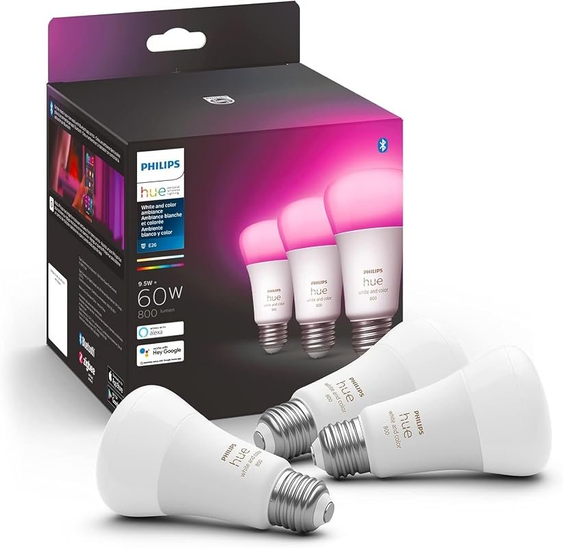 6 Best Lamps for Philips Hue to Buy: Top Picks Compared 5 Philips Hue A19 LED Smart Light Bulb - 60W, White & Color Ambiance, Works with Voice Assistants