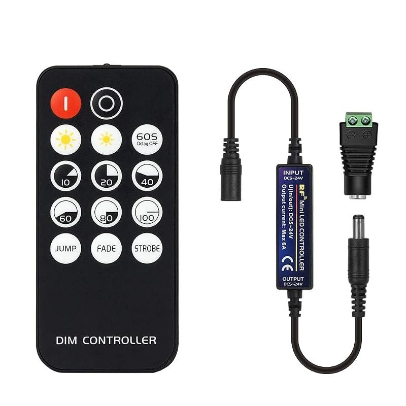 10 Best Dimmer Switch for LED Lighting: Buyer's Guide 8 BTF-LIGHTING Mini RF Dimmer Controller for LED Strip Lights with 14 Keys and Brightness Modes