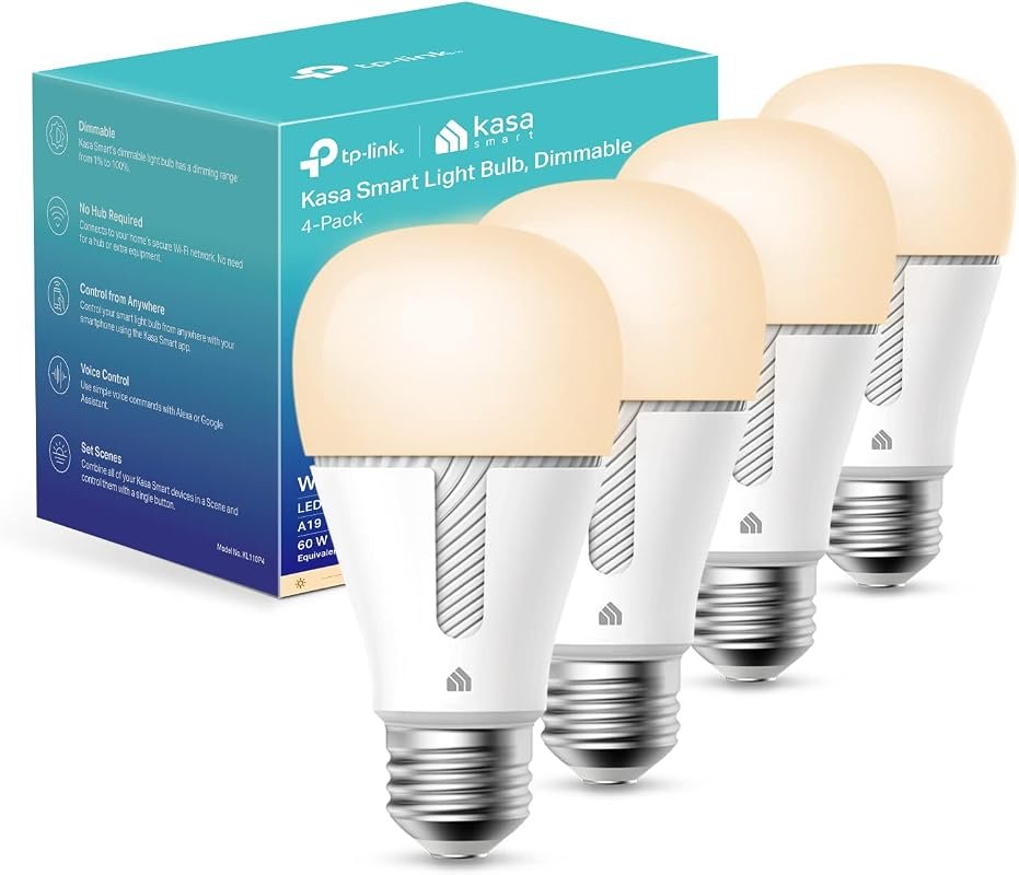 10 Best Smart Light Bulbs for Alexa: Buyer's Guide 11 Kasa Smart Dimmable LED Light Bulbs, A19, 9W, 800 Lumens, Works with Alexa and Google Home