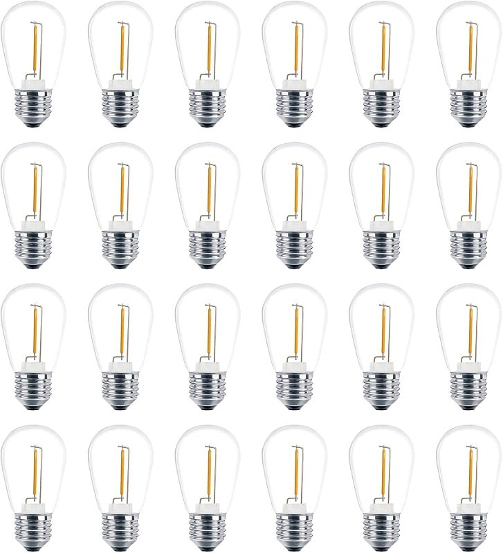 9 Best LED Bulb for Outside Light: Features & Buyer's Guide 8 Meconard S14 LED Outdoor String Light Replacement Bulbs, Warm White, 24 Pack