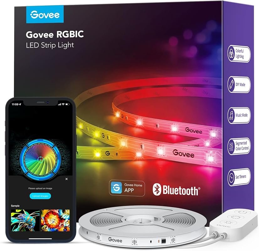 10 Best LED Strip Lights for Ceiling Worth Buying: Top Picks 5 Govee 32.8ft RGBIC LED Strip Lights with APP Control for Bedroom Lighting