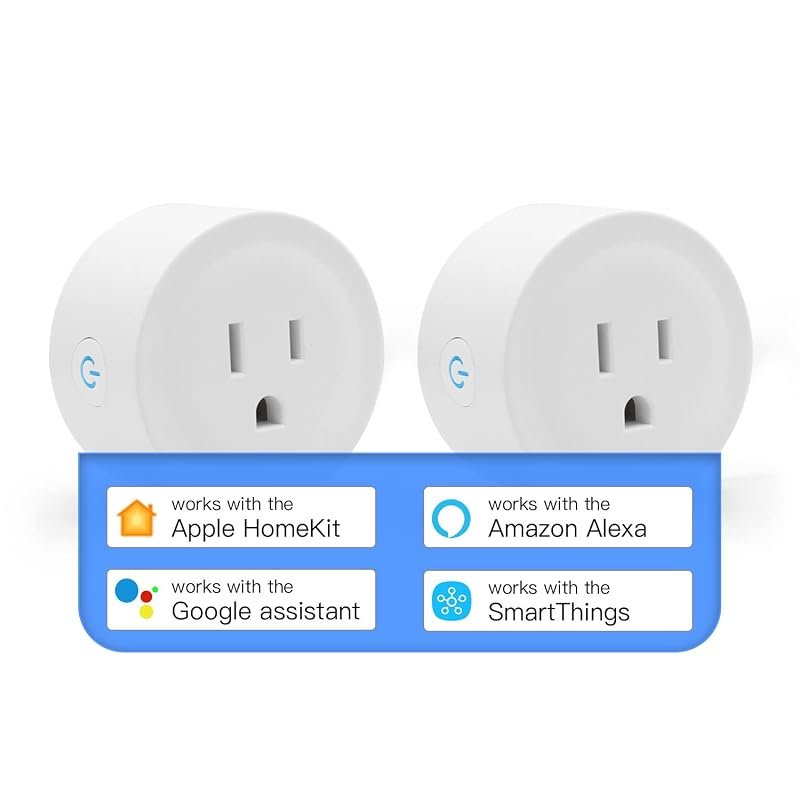 10 Best Smart Plug for Homekit to Buy: Top Picks Compared 10 Smart Plug Mini for HomeKit, Wi-Fi Outlet with Alexa and Google Assistant Voice Control, Timer Schedule, 2 Pack