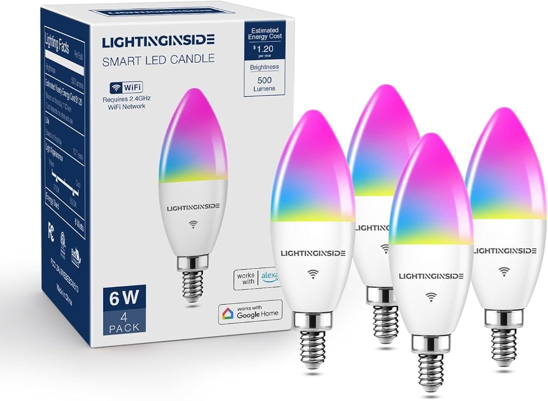 10 Best Outdoor Smart Light Bulbs: Buyer's Guide & Top Picks 11 Lightinginside Smart E12 LED Bulbs Compatible with Alexa/Google Home, 60W (4-Pack)