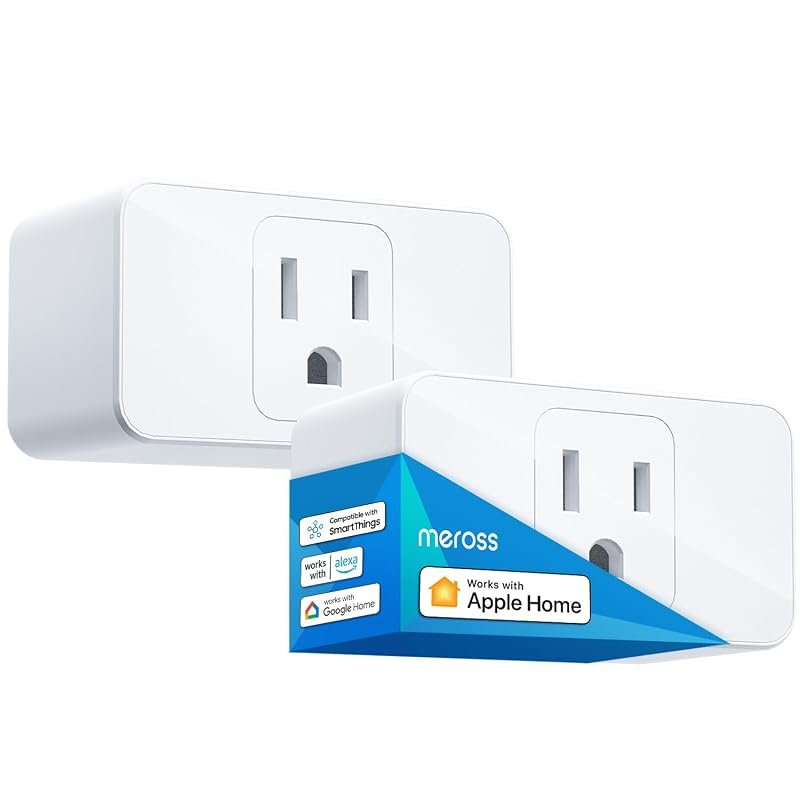 10 Best Smart Plug for Homekit to Buy: Top Picks Compared 8 meross Smart Plug 2 Pack, 15A Wi-Fi Outlet Plug, Supports Apple HomeKit for Seamless Control