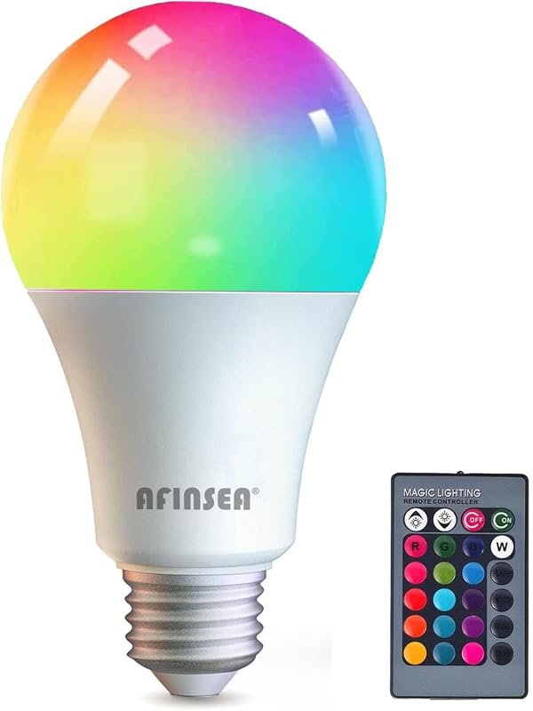8 Best Outdoor Color Changing Light Bulbs: Buyer's Guide 7 RGB Color Changing Light Bulbs, 9W LED, 40W Equivalent with 16 Color Options, Dimmable for Bedroom and Parties - 1 Pack