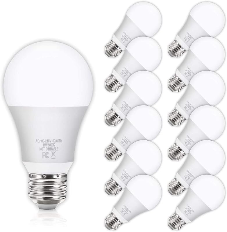 6 Best Light Bulbs for Home Office Worth Buying: Top Picks 5 Yochoice 12-Pack LED Light Bulbs, 100W Equivalent, 1100 Lumens, Daylight White 5000K, E26 Base