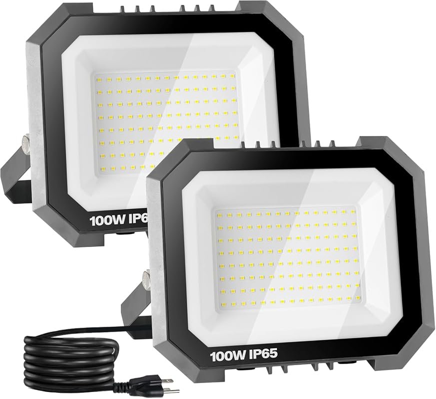10 Best Flood Lights for Backyard: Buyer's Guide & Top Picks 5 Leddictive 100W LED Flood Lights - 2 Pack, 10,000LM Outdoor Work Light for Versatile Use