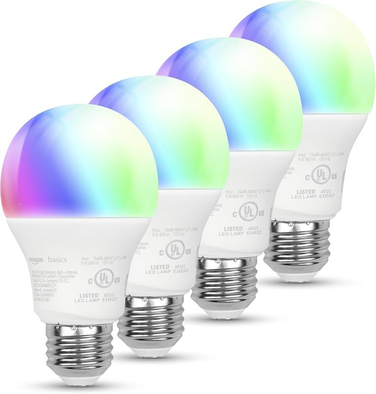 10 Best Light Bulbs for Alexa: Top Picks & Buyer's Guide 11 Amazon Basics Smart A19 LED Bulb, Color Changing, Energy Saving, Works with Alexa