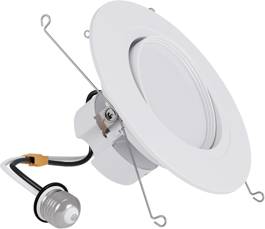 7 Best LED for Home Lighting: Features & Buyer's Guide 7 HALO 6 Inch LED Recessed Lighting Retrofit, Gimbal Trim, 5CCT Adjustable, 600/900 Lumens