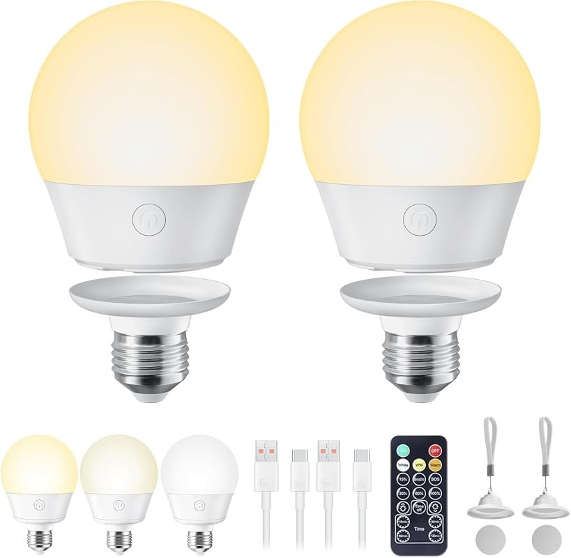 10 Best Rechargeable Light Bulbs for Lamps Compared 8 Brightown E26 Rechargeable Light Bulb with Remote Control - Perfect for Sconces and Lamps