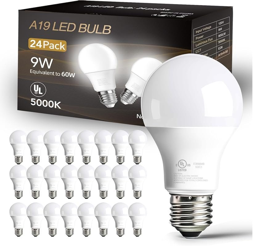 10 Best Light Bulb for Living Room Worth Buying: Top Picks 11 dalattin 24 Pack LED Bulbs Daylight White 5000K, 60 Watt Equivalent A19
